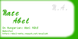 mate abel business card