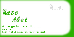 mate abel business card